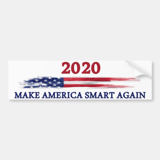 Amerika weer slim maken bumpersticker (Voorkant)