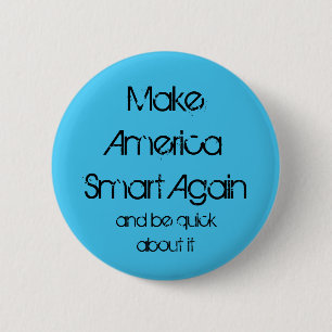 Amerika weer slim maken ronde button 5,7 cm