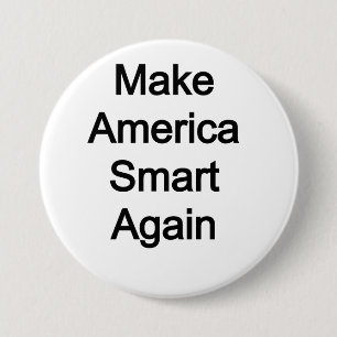 Amerika weer slim maken ronde button 7,6 cm
