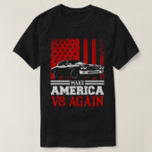 Amerika weer spierkraag met V8-motor maken T-shirt (Design voorkant)