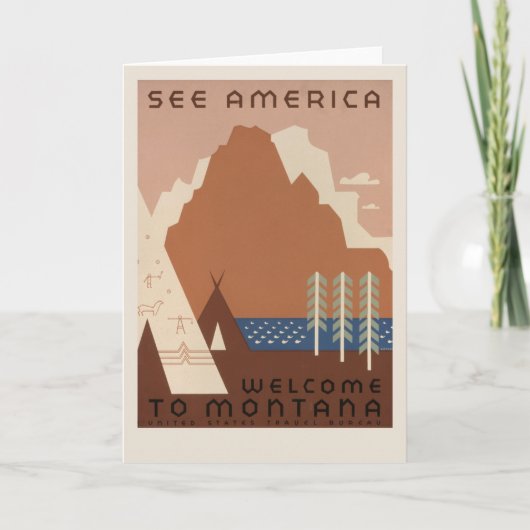 Amerika Welkom in Montana | oldtimerreis Kaart (Voorkant)