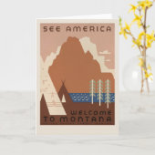 Amerika Welkom in Montana | oldtimerreis Kaart (Gele Bloem)