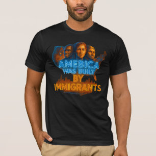 Amerika werd gebouwd door immigranten t-shirt