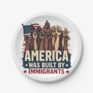Amerika werd gebouwd door immigranten Trump Democr Papieren Bordje