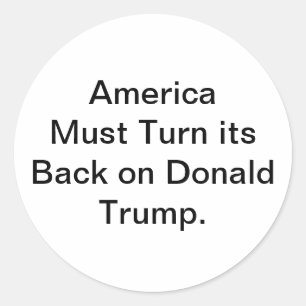 Amerika wijst pathetische Trump af Hankamer Artjun Ronde Sticker