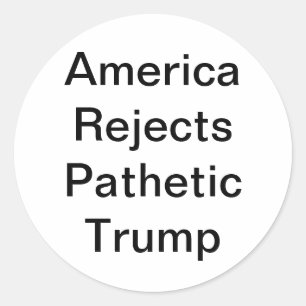 Amerika wijst zielige Trump af Hankamer Artjunkhau Ronde Sticker