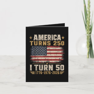 Amerika wordt 250 ik word 50 feestdagen kaart