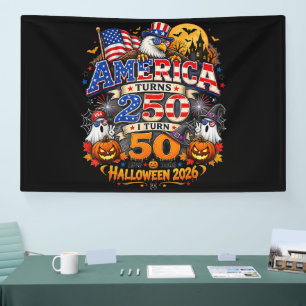 Amerika wordt 250 ik word 50 grappige Halloween 20 Spandoek