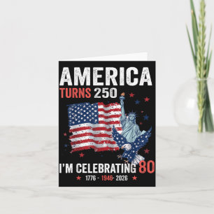 Amerika wordt 250 viert 80 Patriottisch Kaart