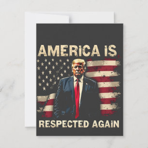 Amerika wordt weer gerespecteerd Trump USA 4 juli Feestdagenkaart