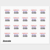 Amerika zegene God Ronde Sticker (Vel)