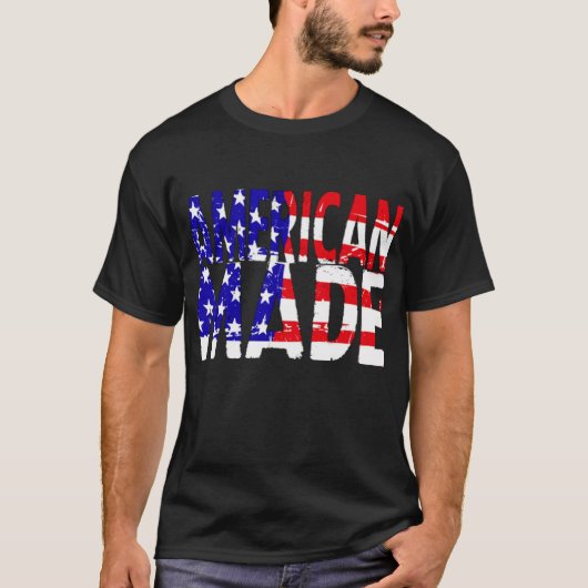 Amerikaan maakte in de T-shirt van de de (Voorkant)