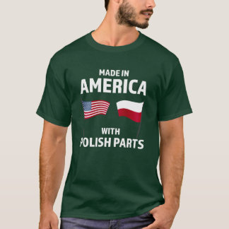 Amerikaan met Poolse onderdelen Poolse afkomst vri T-shirt