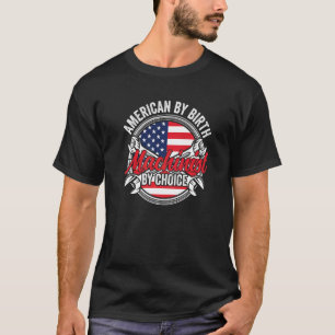 Amerikaan van Birth Machinist van Choice Patriotic T-shirt