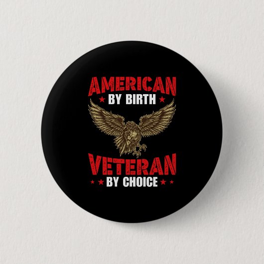 Amerikaan van Birth Veteran Ronde Button 5,7 Cm (Voorkant)