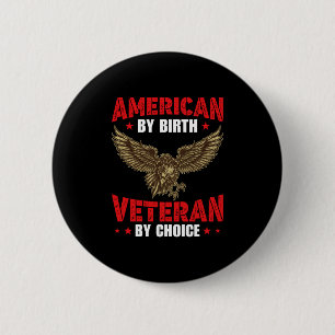 Amerikaan van Birth Veteran Ronde Button 5,7 Cm