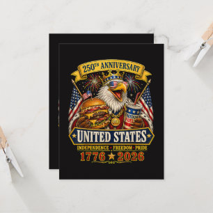 Amerikaans 1776 2026 250ste 4 juli Onafhankelijkhe Kaart