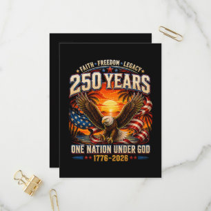 Amerikaans 1776 2026 250ste 4 juli Onafhankelijkhe Uitnodiging Briefkaart