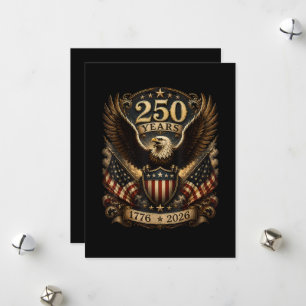 Amerikaans 1776 2026 250ste 4de Juli Patriottische Feestdagenkaart