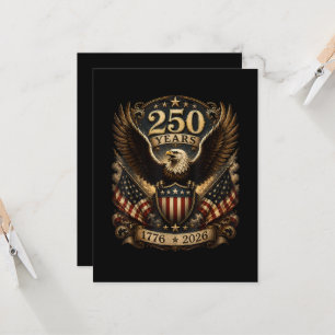 Amerikaans 1776 2026 250ste 4de Juli Patriottische Kaart