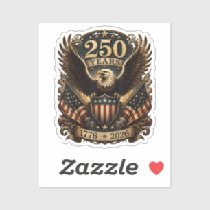 Amerikaans 1776 2026 250ste 4de Juli Patriottische Sticker