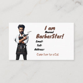 Amerikaans, 89 mm x 51 mm Visitekaartje, Barber th Visitekaartje