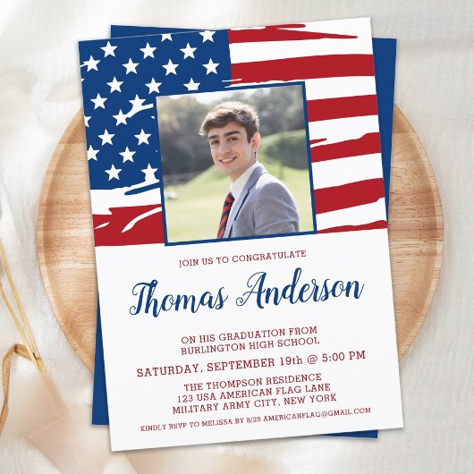Amerikaans Afstuderen voor militaire patriottische Kaart