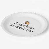 Amerikaans als Apple Pie Papieren Bordje (Gekanteld)
