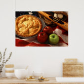 Amerikaans als Apple Pie Poster (Keuken)