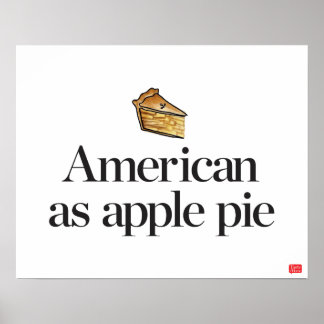 Amerikaans als Apple Pie Poster