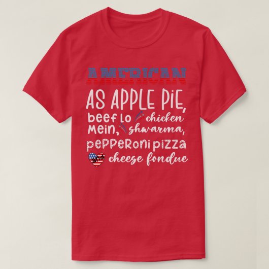 Amerikaans als Apple Pie Premium T-Shirt (Design voorkant)