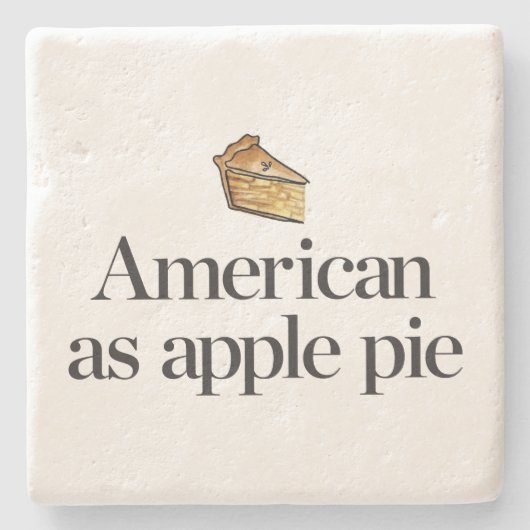 Amerikaans als Apple Pie Stenen Onderzetter (Voorkant)