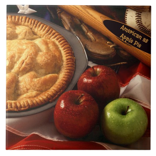 Amerikaans als Apple Pie Tegeltje (Voorkant)