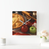 Amerikaans als Apple Pie Vierkante Klok (Huis)