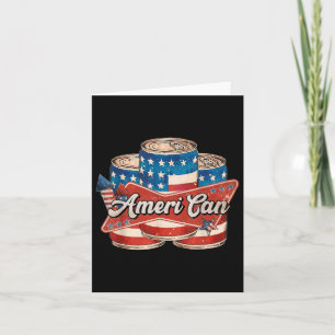 Amerikaans Amerika kan 4 juli Retro USA Beer Patr Kaart