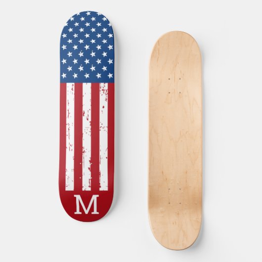 Amerikaans-Amerikaanse vlag - Gepersonaliseerd mon Skateboard (Voorkant)