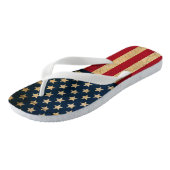 Amerikaans-Amerikaanse vlag: Teenslippers met stri (Schuin)