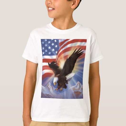amerikaans-arend-and-flag-ii t-shirt (Voorkant)