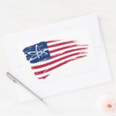 Amerikaans atheïst rechthoekige sticker (Envelop)