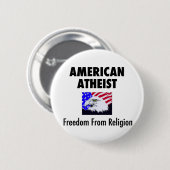 Amerikaans atheïst ronde button 5,7 cm (Voorkant /achterkant)