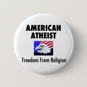Amerikaans atheïst ronde button 5,7 cm
