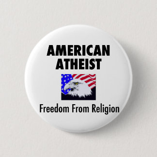 Amerikaans atheïst ronde button 5,7 cm