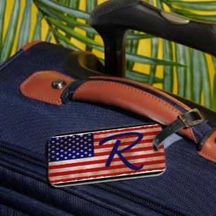 Amerikaans Bagagelabel van het vlagmonogram