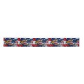 Amerikaans Bald Eagle Wolf Flag Patriotic Lint (Voorkant)