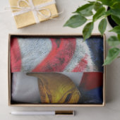 Amerikaans Bald Eagle Wolf Flag Patriotic Tissuepapier (Geschenk)