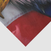 Amerikaans Bald Eagle Wolf Flag Patriotic Tissuepapier (Detail)