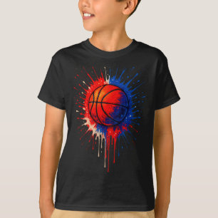 Amerikaans basketbal Splash Ball Speler Team Kinde T-shirt