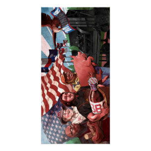 Amerikaans BBQ Propaganda Poster (geen tekstversie Perfect Poster