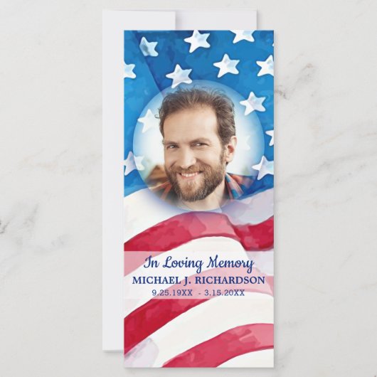 Amerikaans Bladwijzer van Vlag Memorial Prayer met (Voorkant)