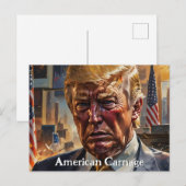 Amerikaans bloedbad Donald Trump Briefkaart (Voorkant / Achterkant)